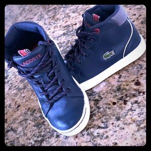Lacoste Boys HiTop Sneakers Navy Red US 11 EU 28